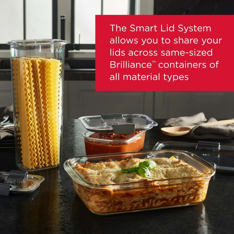 3.2-Cup Rectangle Glass Food Storage Containers - 2 Pack