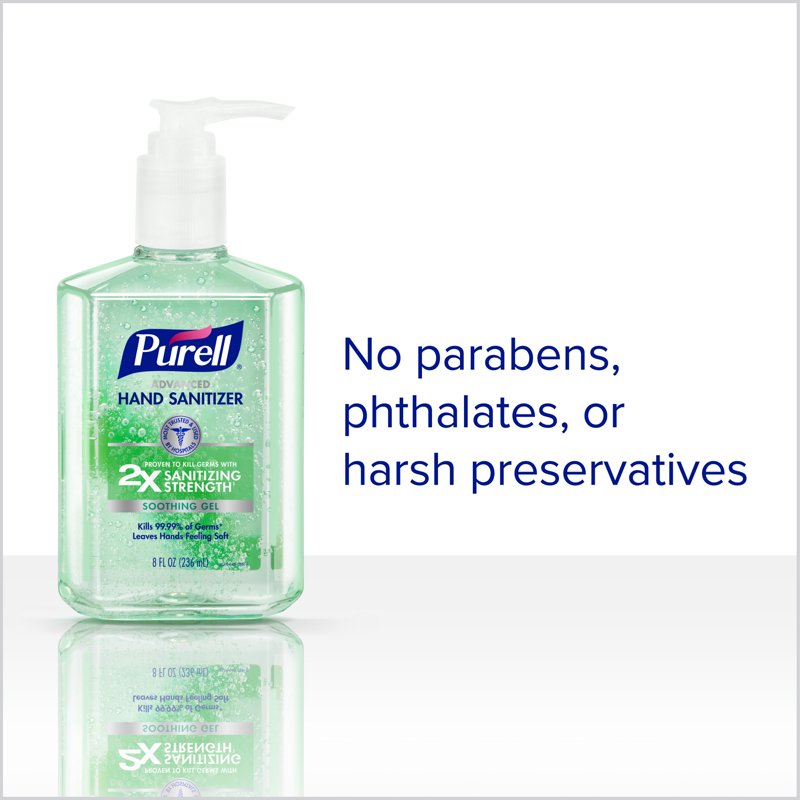 Advanced Hand Sanitizer Soothing Gel - 8 oz Pump Bottle