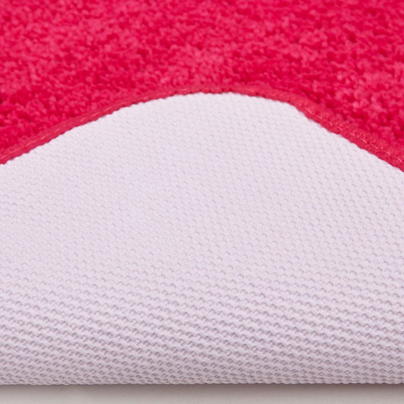 Pink Nylon Bath Rug 1'8" x 2'10" - Plush Bathroom Mat with Gripper