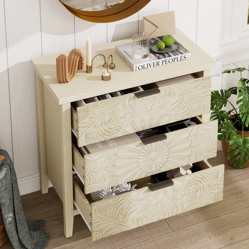 3 Drawer Storage Cabinet - Timeless Farmhouse Style
