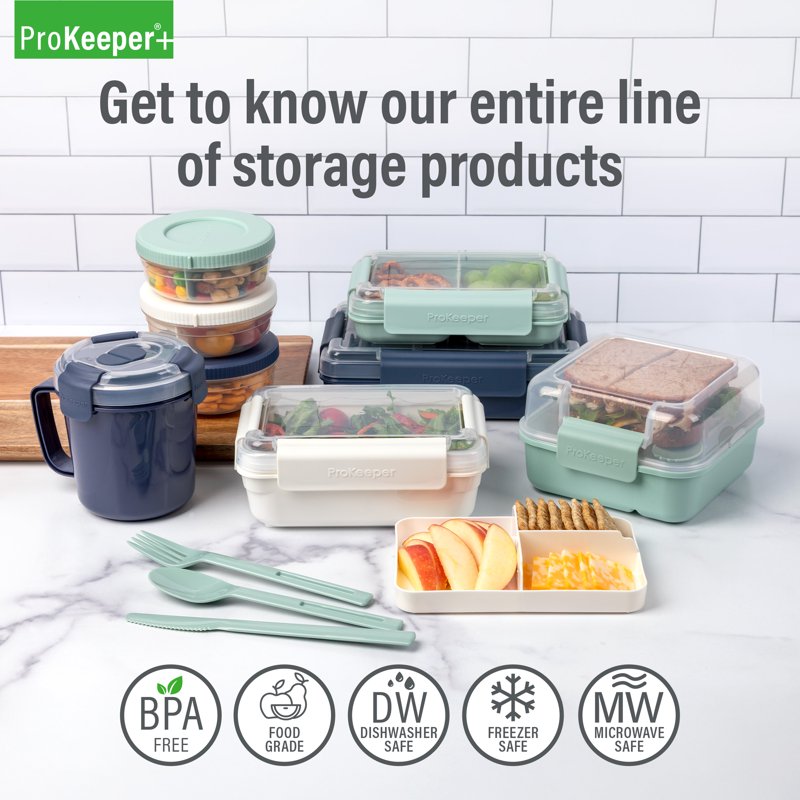 Snack Storage Containers - 3-Pack, ½ Cup, Leak-Proof, BPA-Free