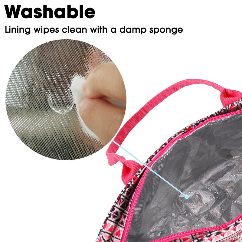 Insulated Lunch Tote Bag for Work & School - Skandi Pink