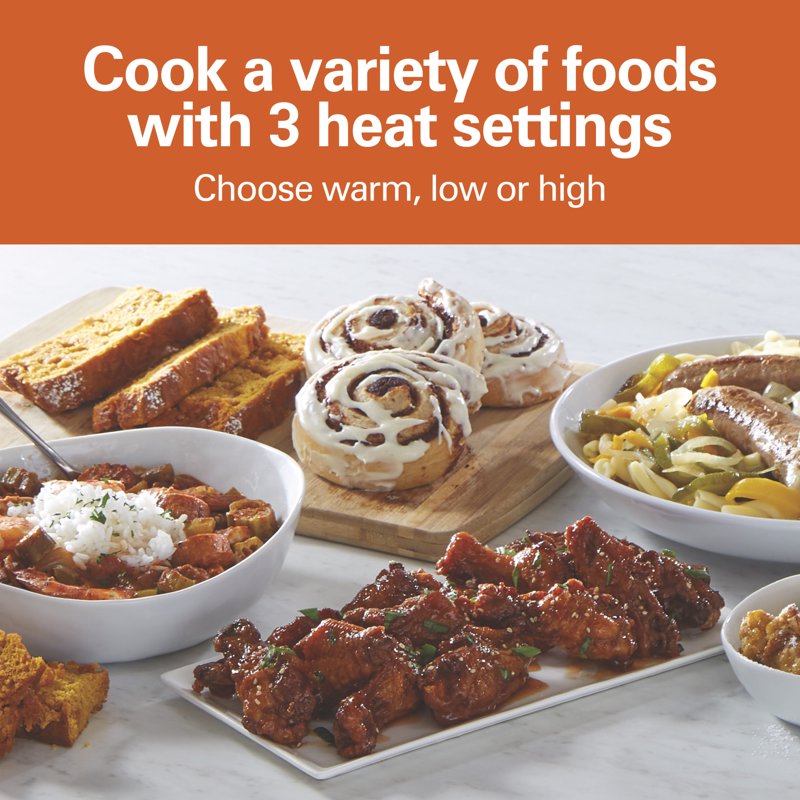 7 Quart Programmable Slow Cooker with Removable Stoneware Crock - Stainless