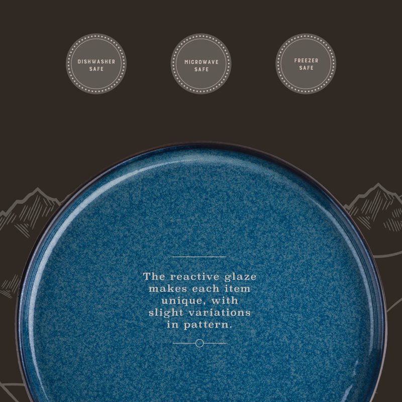Yellowstone John 12-Piece Ceramic Dinnerware Set - 2 Pack