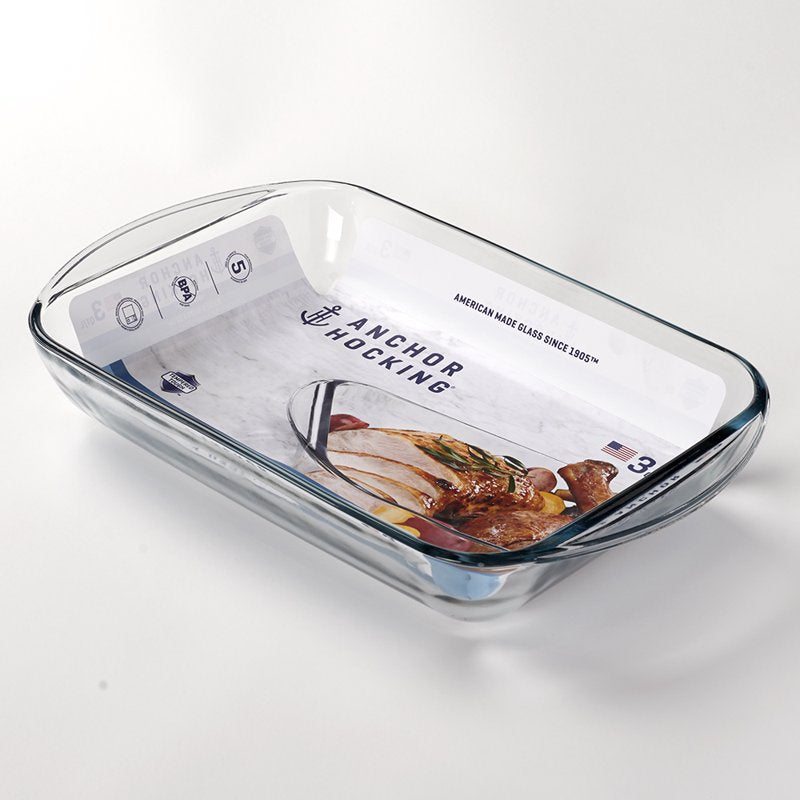 9" x 13" Glass Baking Dish - 3 Quart Casserole Bakeware