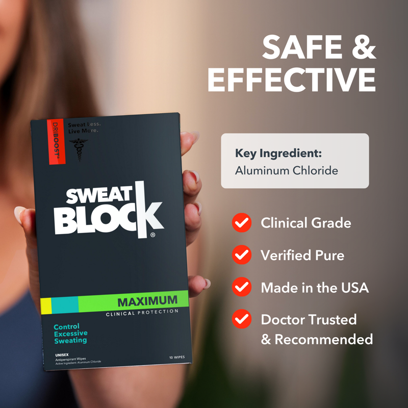 Maximum Strength Antiperspirant Wipes for Excessive Sweat