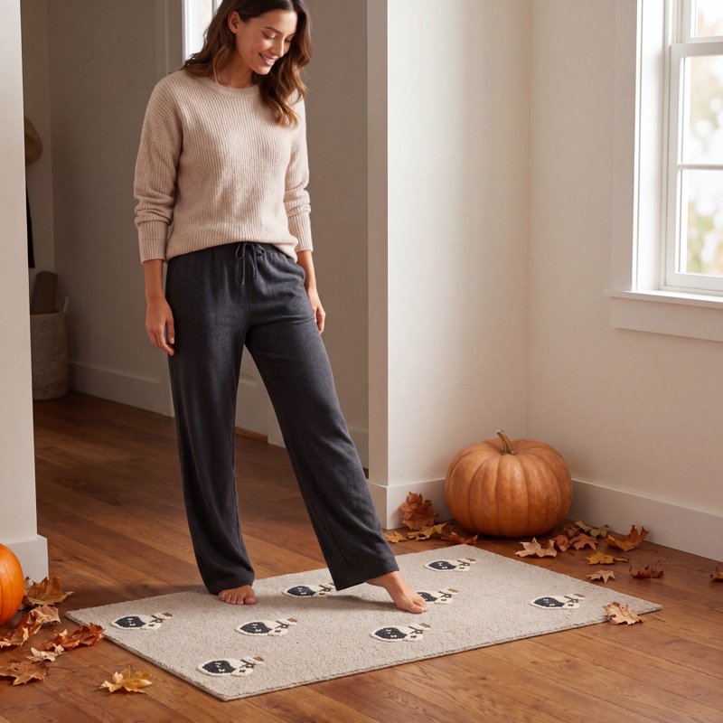 OutmaxHome Halloween Potion Jar Doormat - 15.8x23.6 Inch Non-Slip Indoor Outdoor Rug, Festive Halloween Decor, Variation O