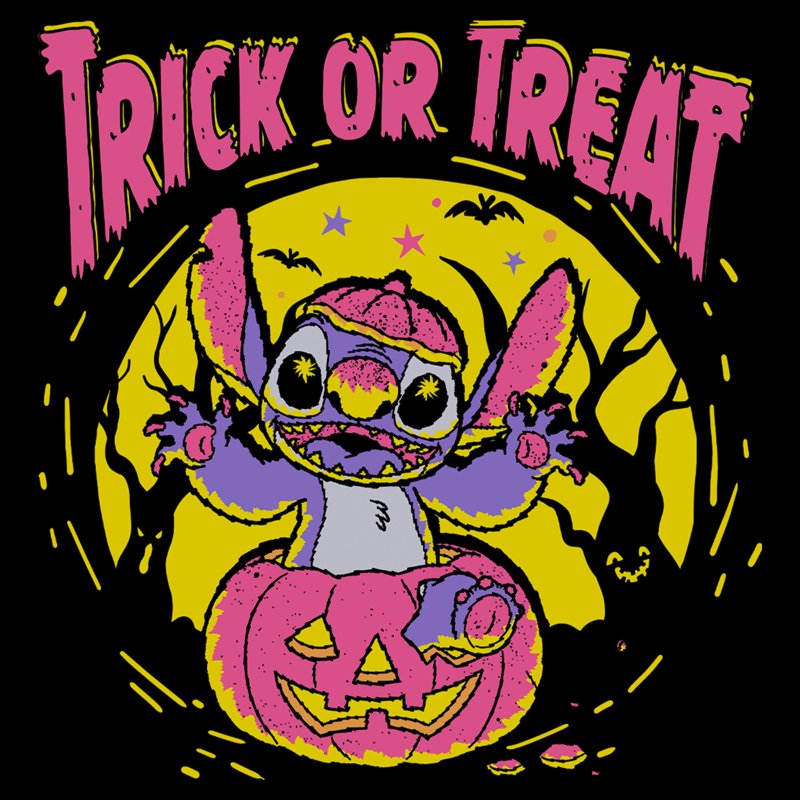 Men's Halloween Trick or Treat T Shirt - Lilo & Stitch, S