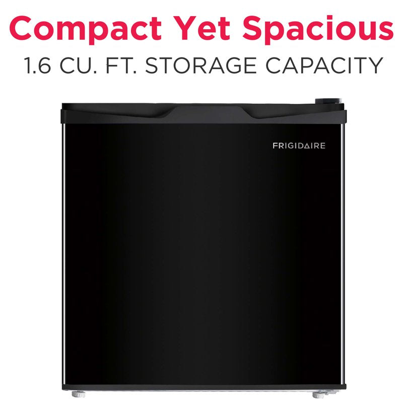 Compact 1.6 Cu. Ft. Mini Refrigerator with Freezer - Black