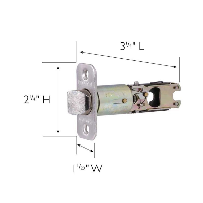 Passage Latch - 2-Way Adjustable Door Lock for Standard Doors