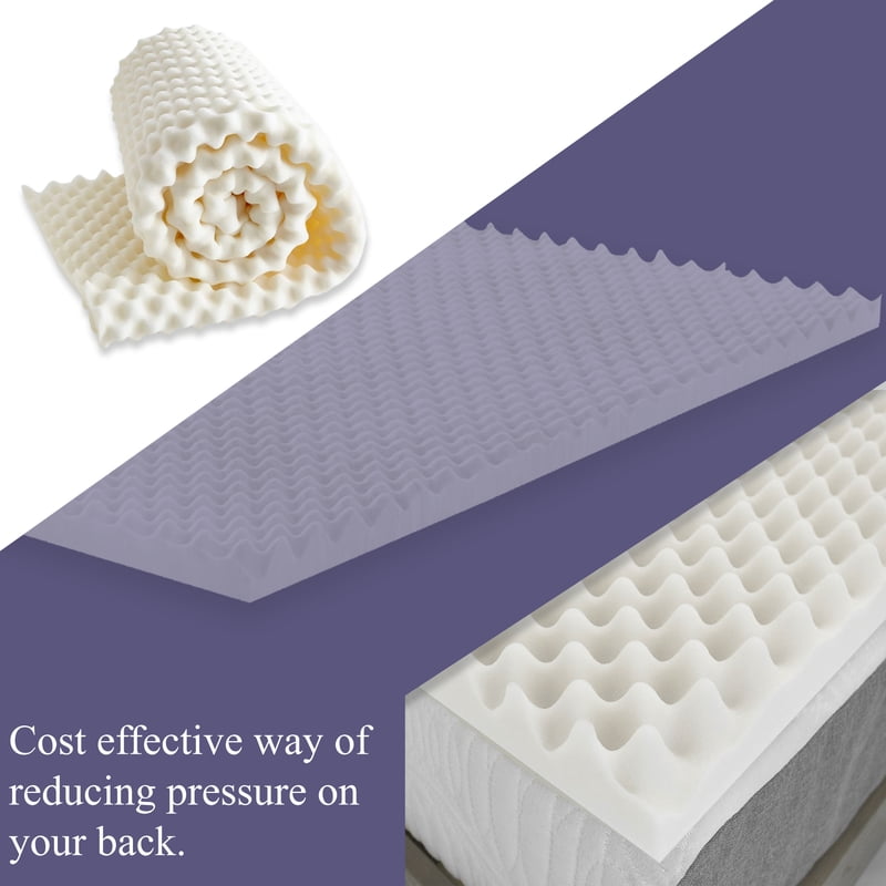 Twin 3-Inch Convoluted Egg Shell Foam Mattress Topper - Continental Sleep