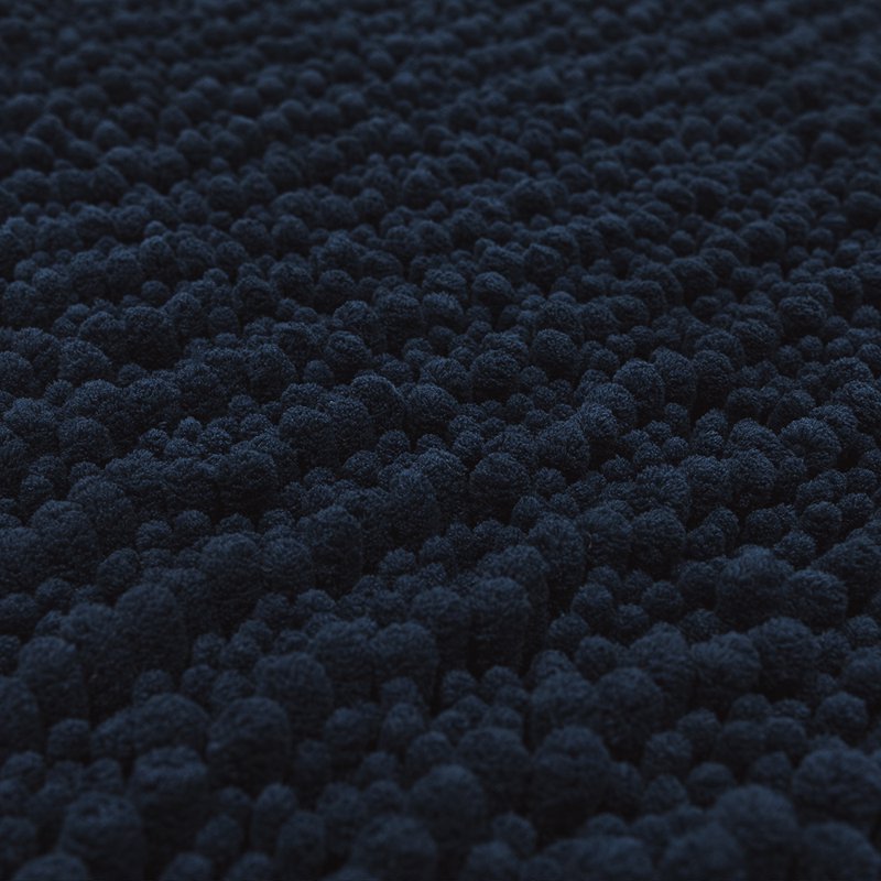 Indigo Polyester Bath Mat 2'3" x 3'9" - Soft Plush Comfort & Non-Slip Backing