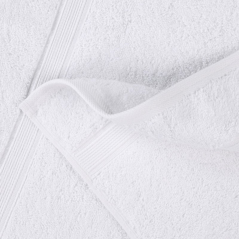 Organic Cotton Bath Towel Set - White, 3 Piece Soft & Absorbent