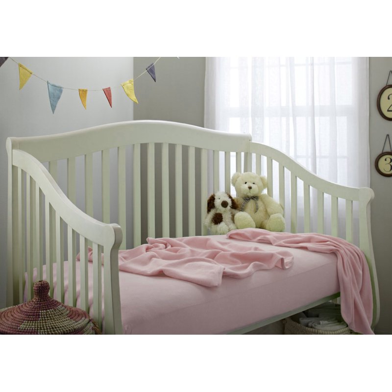 Pink Fitted Crib Sheet 100% Cotton Jersey - Soft, Breathable, Hypoallergenic Baby Bedding