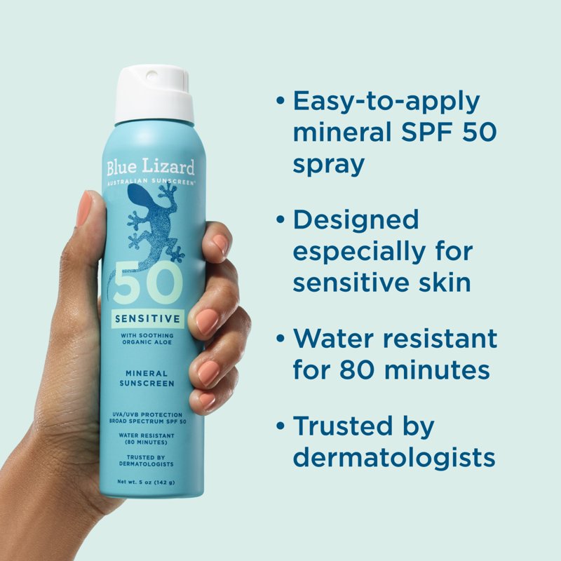 Sensitive Mineral Sunscreen Spray SPF 50 with Zinc Oxide, 5 oz