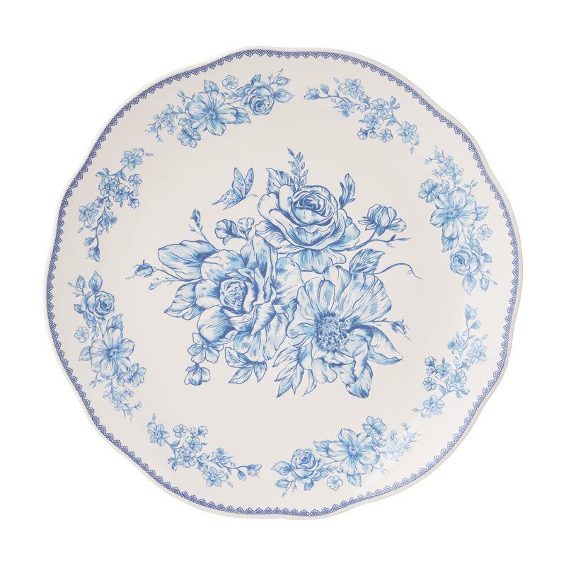 12-Piece Stoneware Dinnerware Set - Blue