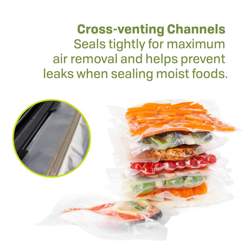 Vacuum Sealer Bag Rolls - 11" x 20' BPA-Free, 2-Pack
