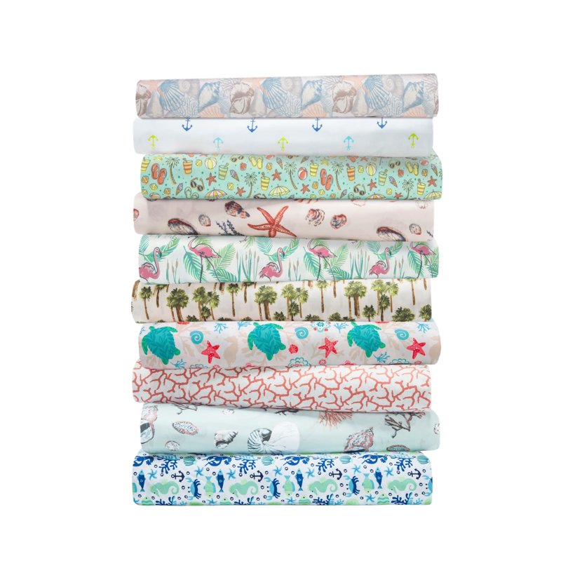 Twin Coastal Flamingo Paradise Pink Microfiber Bed Sheet Set - Soft & Wrinkle-Resistant