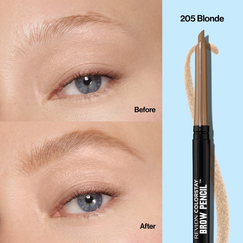 Waterproof Mechanical Eyebrow Pencil with Spoolie Brush