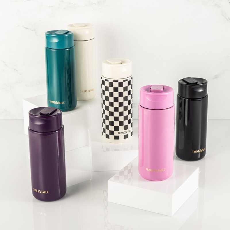 22 oz Stainless Steel Coffee Tumbler - Black Gloss