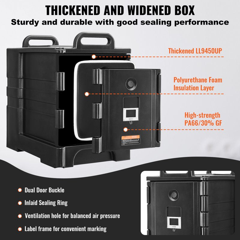 81 Qt Insulated Food Pan Carrier - Dual Pack Hot Box Container