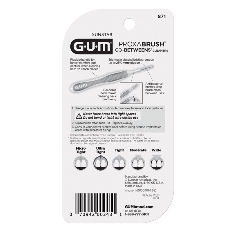 Interdental Brushes for Tight Spaces - Ultra Tight Dental Picks, 10 Count