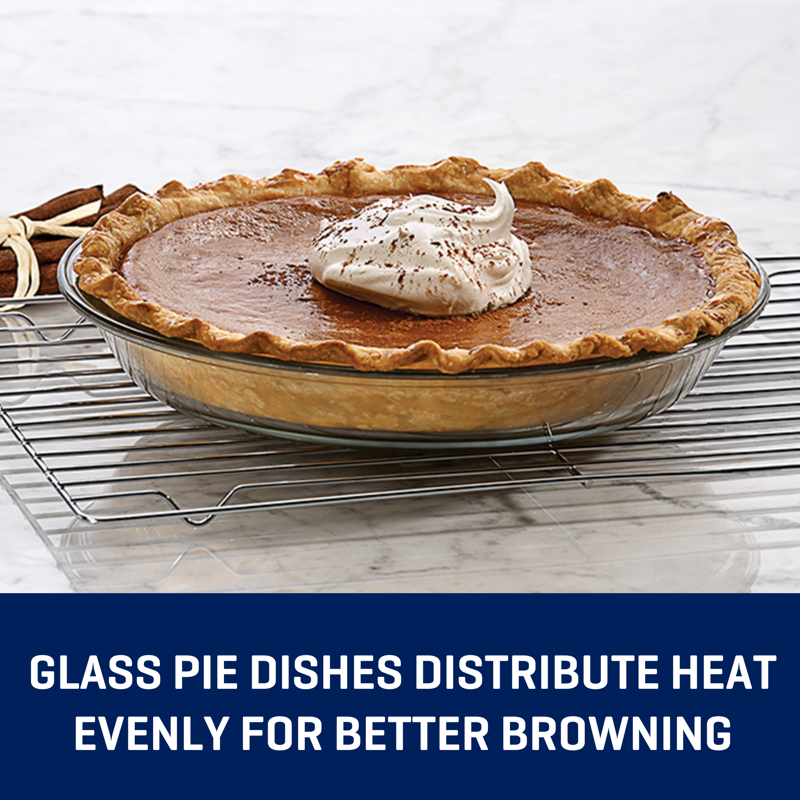 9-Inch Glass Pie Plate - 2 Pack - Durable Bakeware Set