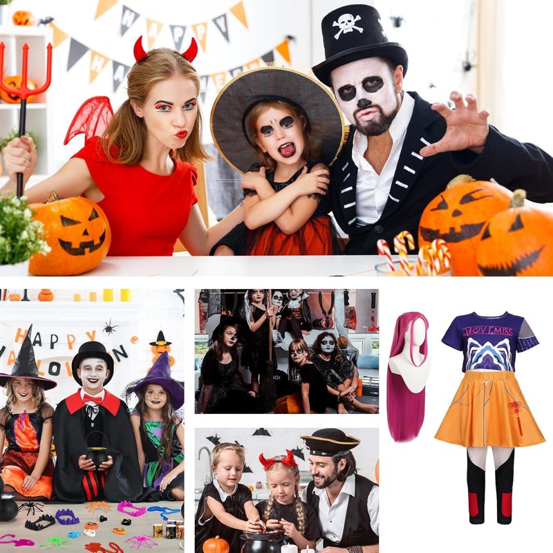 Halloween Anime Cosplay Costume Set for Girls - 110cm Variation