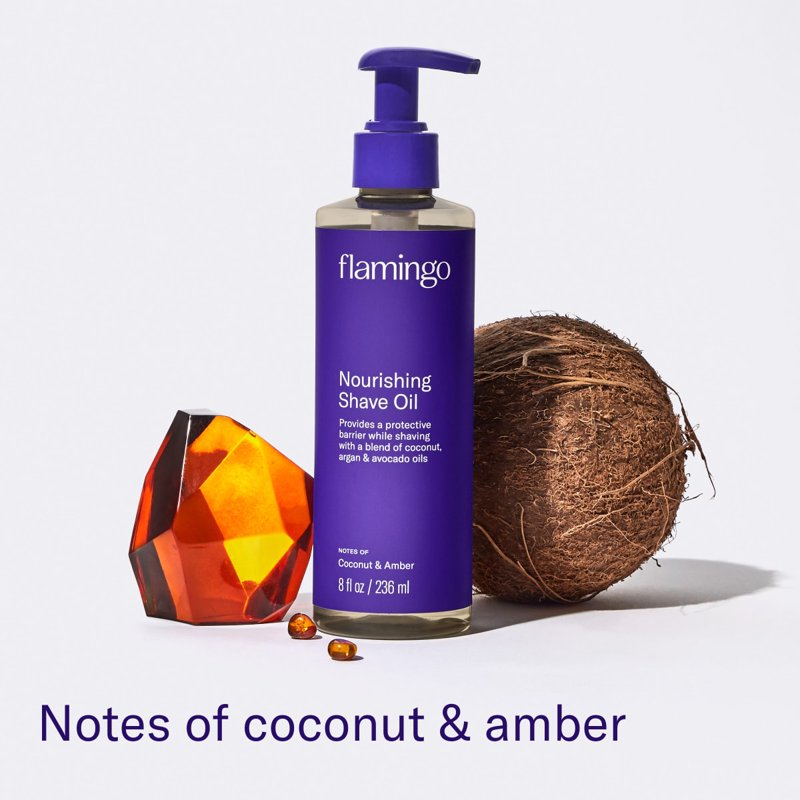 Nourishing Shave Oil for Women - Coconut & Amber - 8 oz