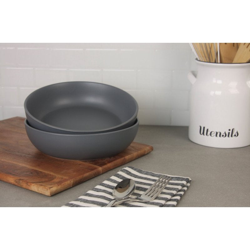 9" Serving Bowl Set of 2 - Matte Charcoal - 48oz