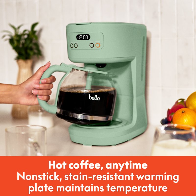 12-Cup Programmable Drip Coffee Maker with Glass Carafe - Seaglass