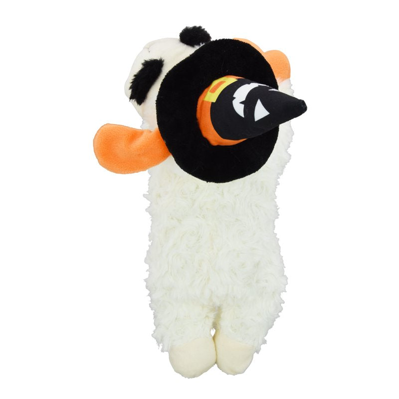 Halloween Lamb Chop Plush Dog Toy with Witch Hat Squeaky Pet Toy