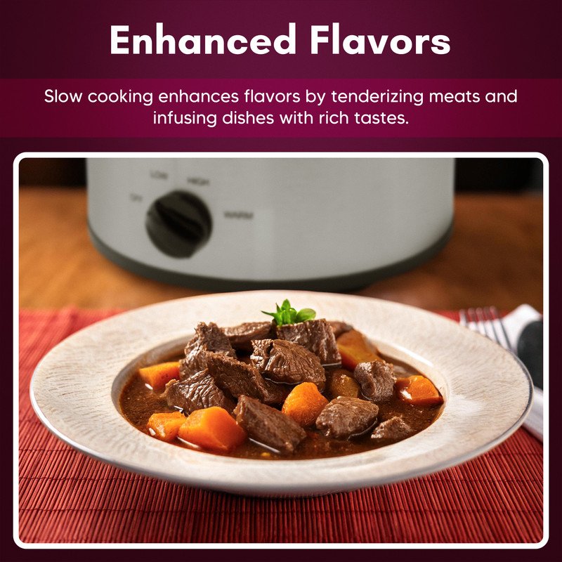 1.5-Quart Mini Slow Cooker with Adjustable Settings and Keep Warm