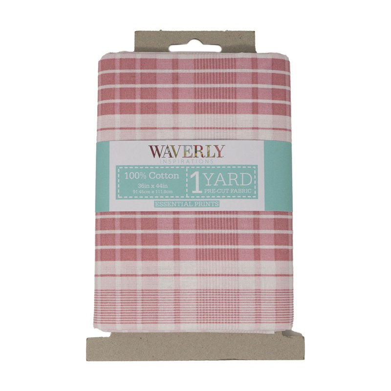 4 Pack Cotton Fabric Prints - Plaid Tea Rose 44" Quilting & Sewing Material
