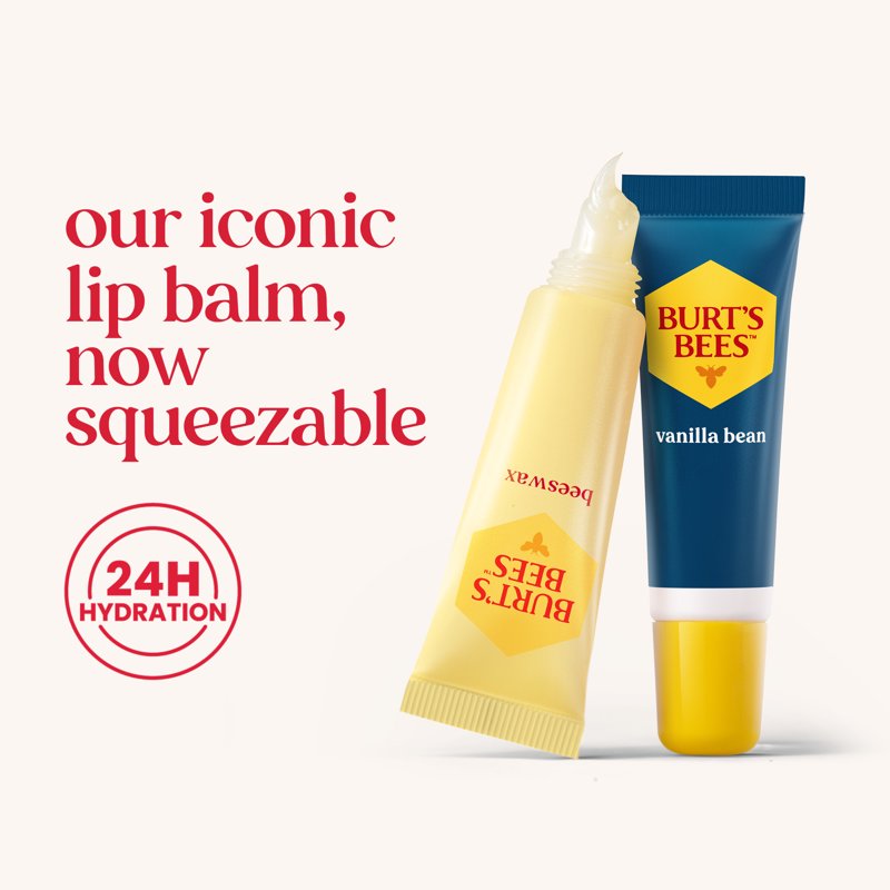 24-Hour Hydrating Natural Beeswax Lip Balm - Vanilla Bean & Peppermint Duo