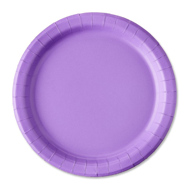 Disposable Purple Paper Plates 9-Inch, Pack of 20 | Party & Event Tableware