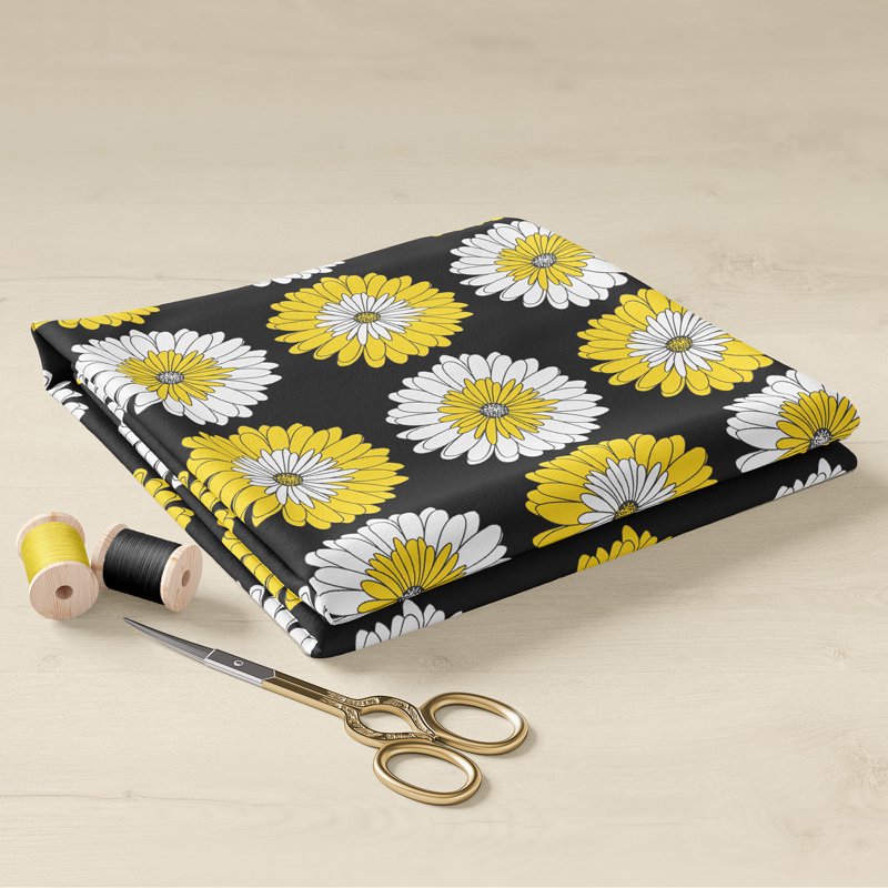Yellow Cotton Fat Quarter for Quilting & Sewing - 18x21 Inches - Single Create It