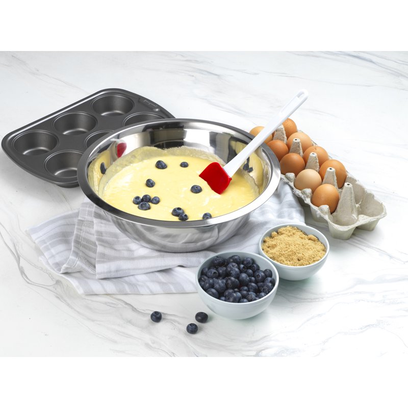 4 Quart Stainless Steel Mixing Bowl - 3 Pack