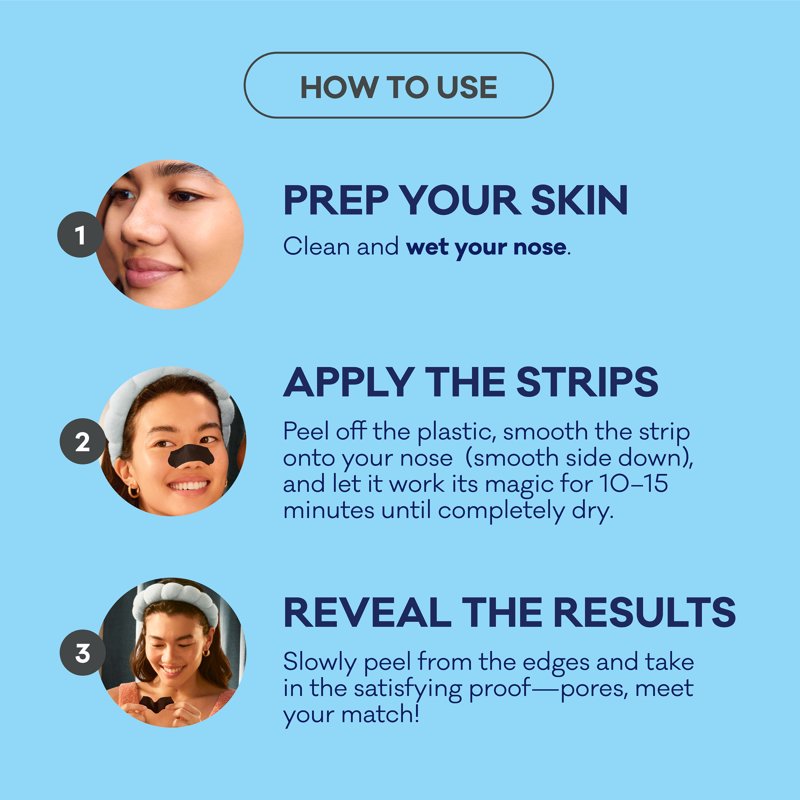 Deep Cleansing Charcoal Pore Strips - 6 Count Pack