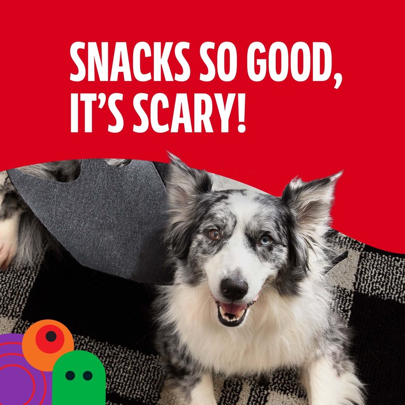 Mini Halloween Dog Treats Soft & Chewy Graveyard Bones 3 Pack - Beef & Filet Mignon, 3.7 oz