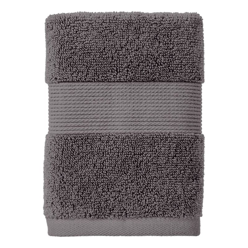 (2 Pack) Soft Cotton Washcloths - Grey Flannel, Signature, Absorbent & Fluffy