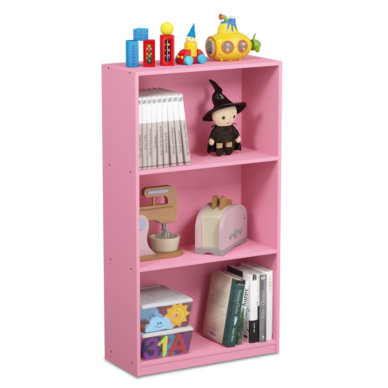 3-Tier Bookcase Storage Shelves - Multiple Colors Available