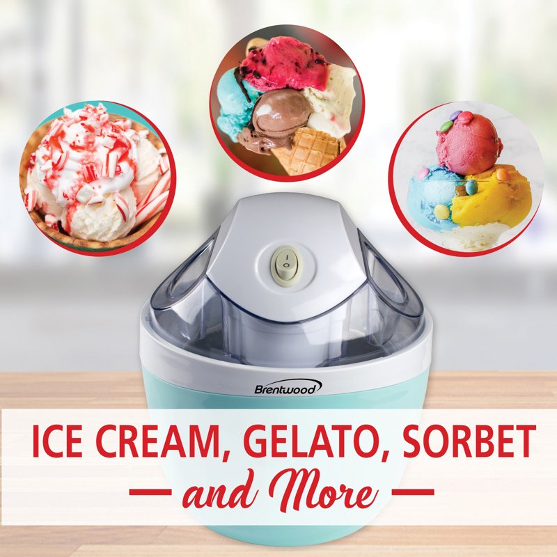 1-Quart Electric Ice Cream and Sorbet Maker - Compact Frozen Dessert Machine