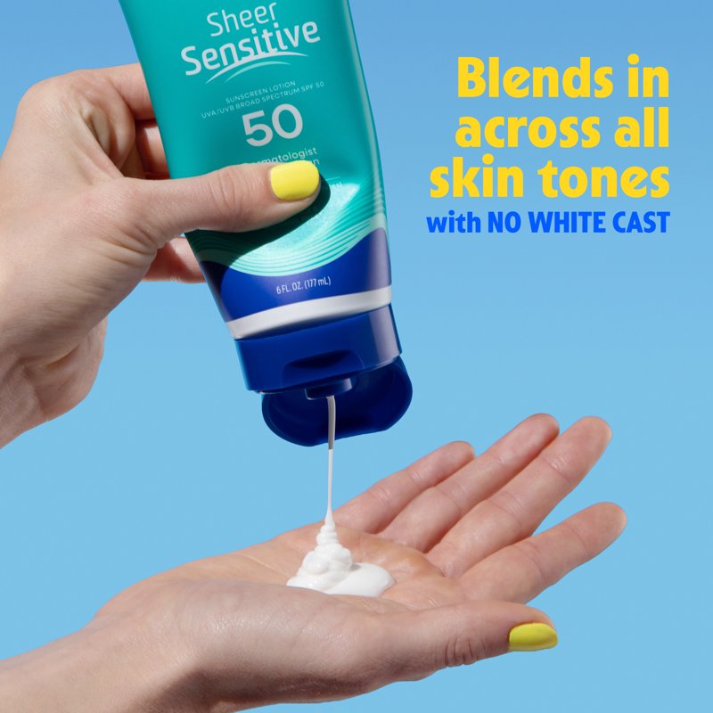 Sensitive Sunscreen Lotion SPF 50 - Lightweight & Water-Resistant for Kids & Adults