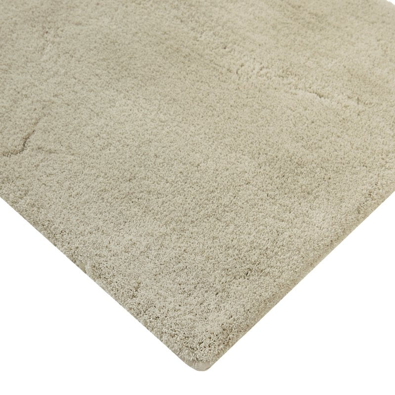 Hotel Style Beige Micro-Polyester Bath Runner - 24 x 60 Inches, Non-Slip Backing