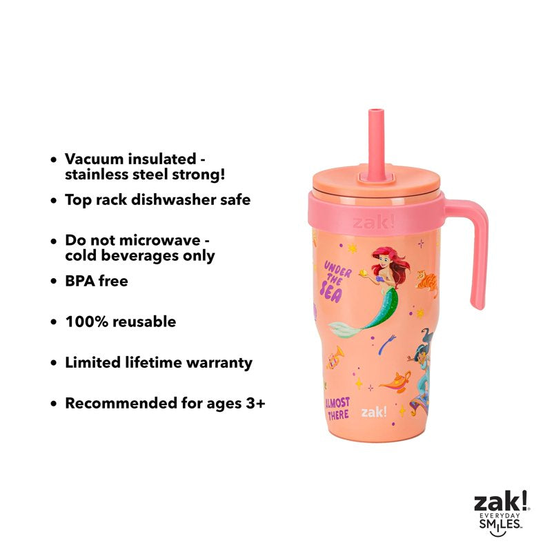 Princess Kids 18oz Insulated Stainless Steel Tumbler - Orange