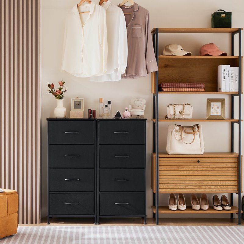 4-Drawer Fabric Dresser Cabinet for Living Room & Bedroom