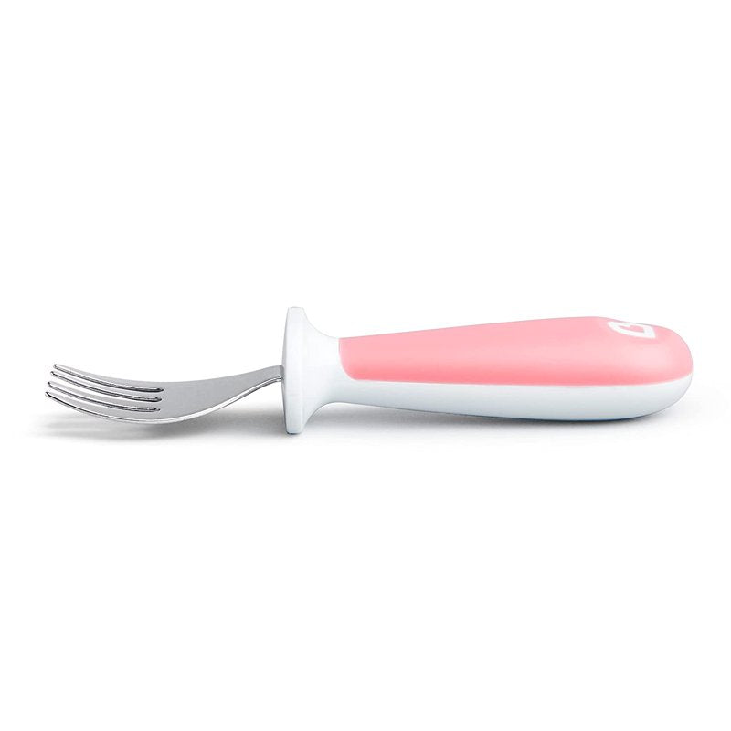 Toddler Fork & Spoon Utensil Set - Pink, Ergonomic Design