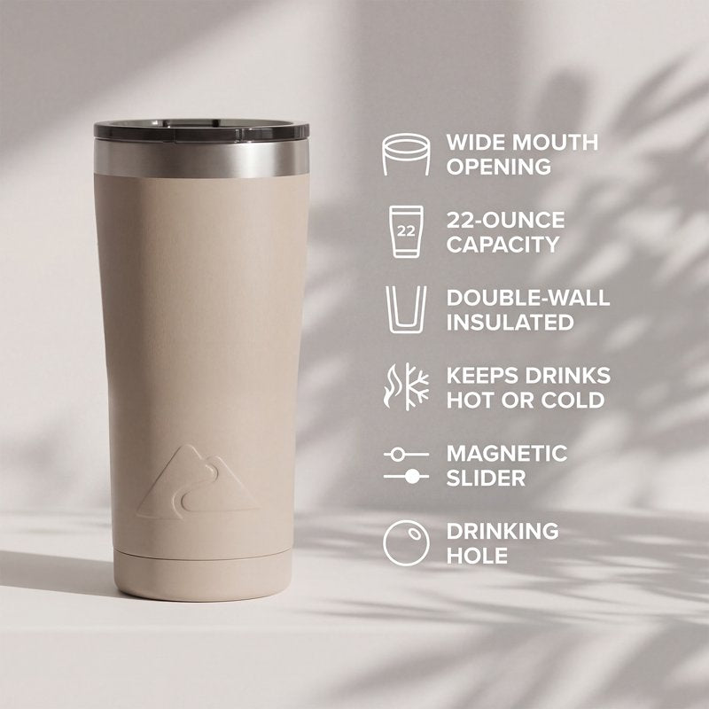 22 oz Stainless Steel Vacuum Insulated Tumbler - Tan