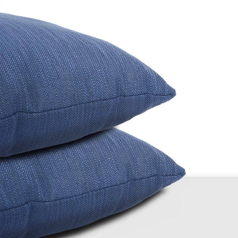 Washed Indigo 18x18 Inch Polyester Decorative Pillow - Textured Indoor Accent Cushion - Variation of THIS listing